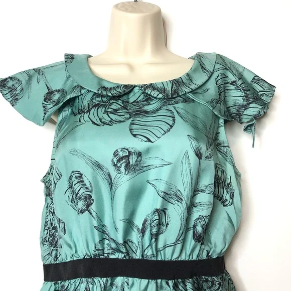 Anthropologie Leifsdottir silk dress 6 (B3) - Picture 3 of 8